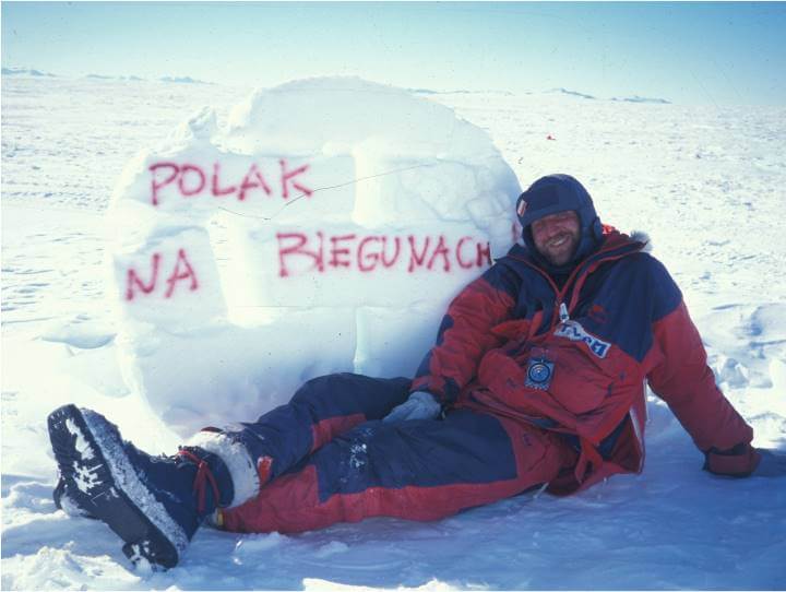 Marek Kamiński na biegunie północnym